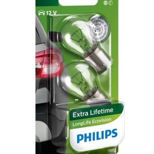 Philips Longlife Ecovision BA15s / P21W 12498LLECOB2