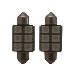 C5W 36mm 6 SMD LED binnenverlichting groen