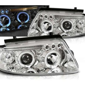 Angel Eyes koplampen Chrome geschikt voor VW Passat B5 3B
