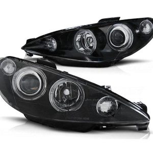 Koplamp units met Angel Eyes geschikt voor Peugeot 206