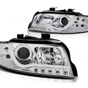 LED Tube DRL koplampen Chrome geschikt voor Audi A4