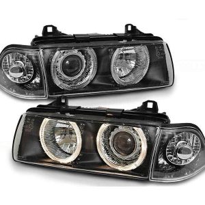 Angel Eyes koplamp units Black geschikt voor BMW E36