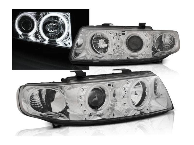 CCFL Angel Eyes koplampen Chrome geschikt voor Seat Leon Toledo