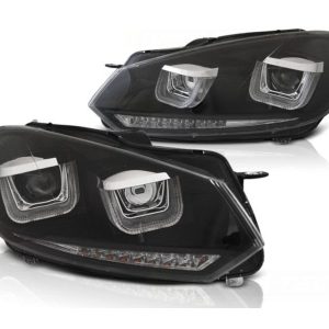 U-LED koplamp Black dynamisch knipperlicht geschikt voor Golf 6