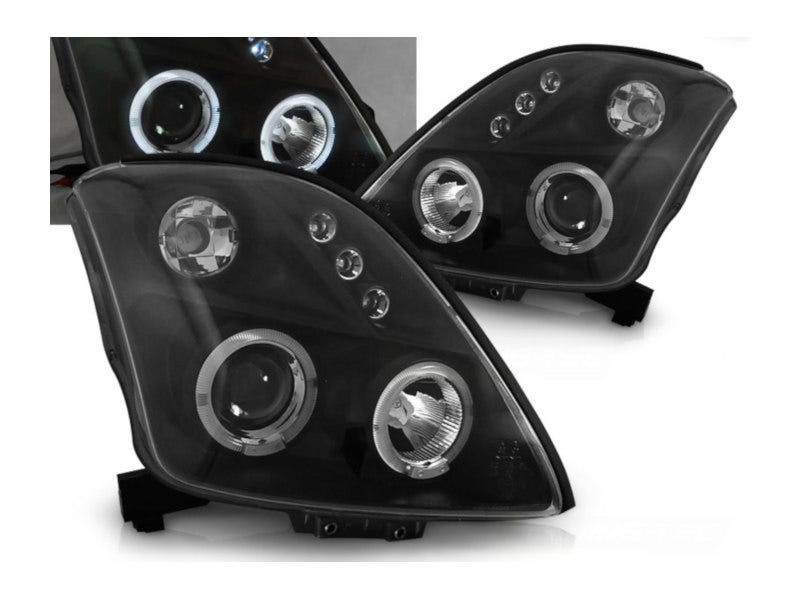 Koplamp Angel Eyes Black geschikt voor Suzuki Swift