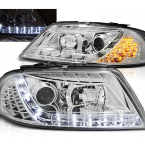 Koplampen LED DRL Chrome geschikt voor VW Passat B5 FL
