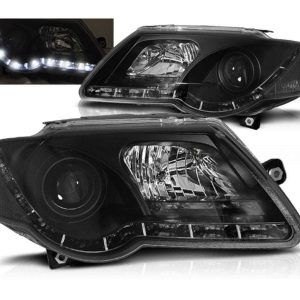 Koplampen LED DRL Black geschikt voor VW Passat B6 3C