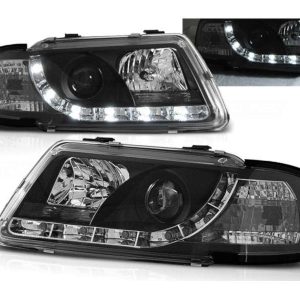 Koplampen LED DRL Black geschikt voor Audi A3 8L