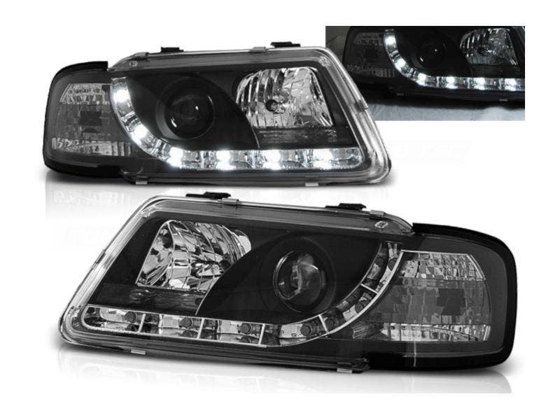 Koplampen LED DRL Black geschikt voor Audi A3 8L