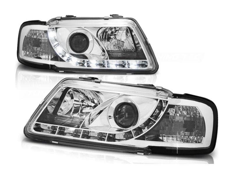 Koplampen LED DRL Chrome geschikt voor Audi A3 8L - Afbeelding 2