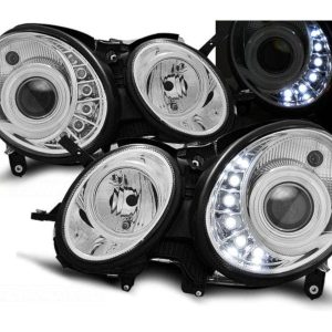 LED DRL Daylight Chrome koplampen geschikt voor Mercedes W211 E-klasse