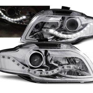 LED DRL koplamp units Chrome geschikt voor Audi A4 B7
