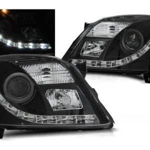 LED DRL koplampen Black geschikt voor Opel Vectra C