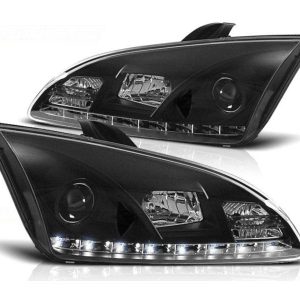 LED DRL koplamp units Daylight Black geschikt voor Ford Focus 2