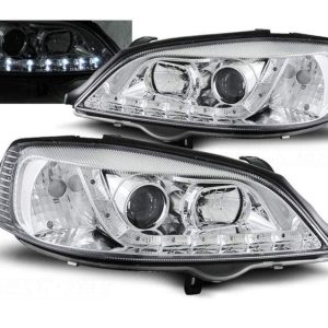 LED DRL koplampen Daylight Chrome geschikt voor Opel Astra G