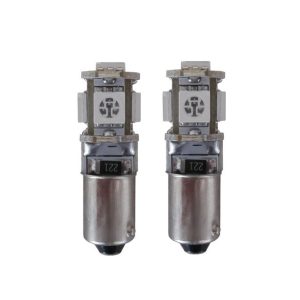 5 SMD LED H6w / BAX9s oranje