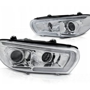 LED tube koplampen dynamisch knipperlicht Chrome geschikt voor VW Scirocco