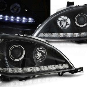 LED DRL koplamp units Black geschikt voor Mercedes W163 ML