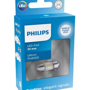 Philips Ultinon Pro6000 C5W 30mm 6000k enkele lamp 11860CU60X1