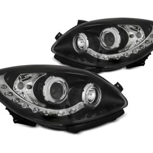 Koplamp units LED DRL geschikt voor Renault Twingo Black