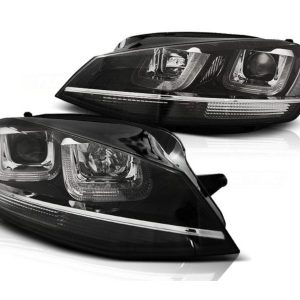 VW Golf 7 U-TYPE koplamp Black - chrome Line