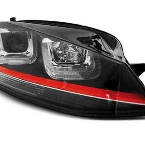 VW GOLF 7 U-TYPE koplamp Black -- Red Line GTI