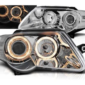 Angel Eyes koplampen Chrome geschikt voor VW Passat B6 3C