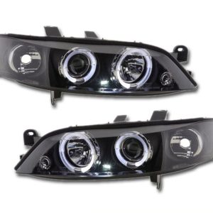 Angel Eyes koplampen Black geschikt voor Opel Vectra B