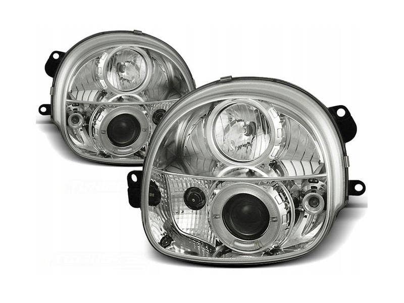 Angel Eyes koplampen Chrome geschikt voor Renault Twingo - Afbeelding 2