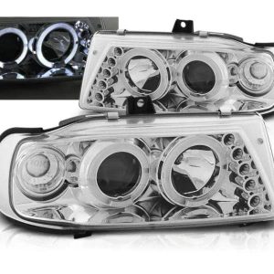 Angel Eyes koplampen Chrome geschikt voor Seat Ibiza Cordoba Polo