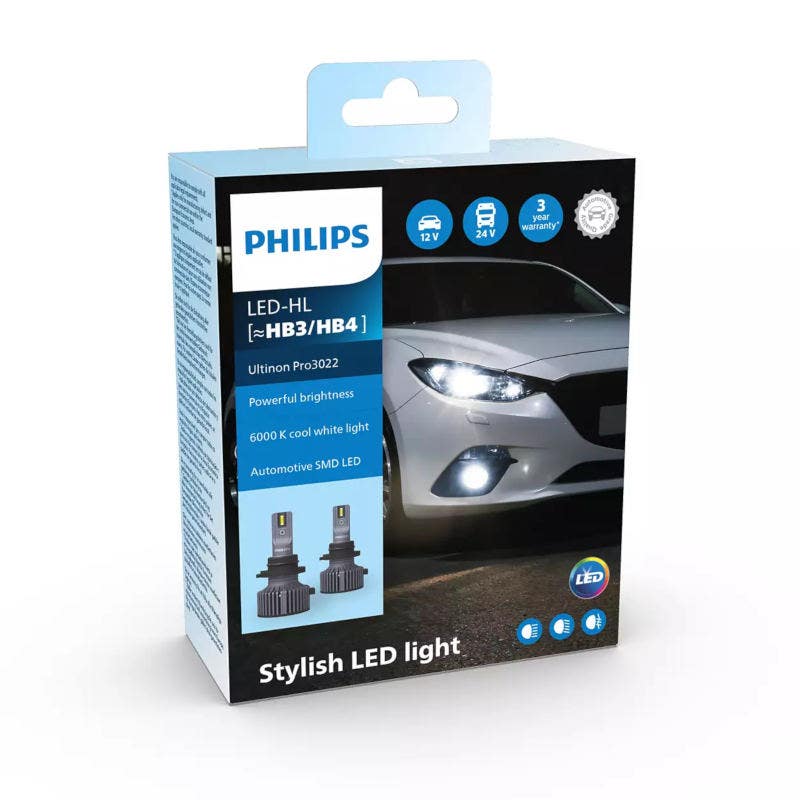 Philips Ultinon Pro3022 LED-HL HB3 HB4 set LUM11005U3022X2