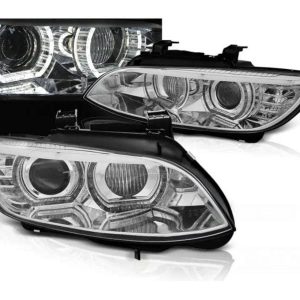 Xenon koplampen LED Angel Eyes Chrome geschikt voor BMW E92/E93