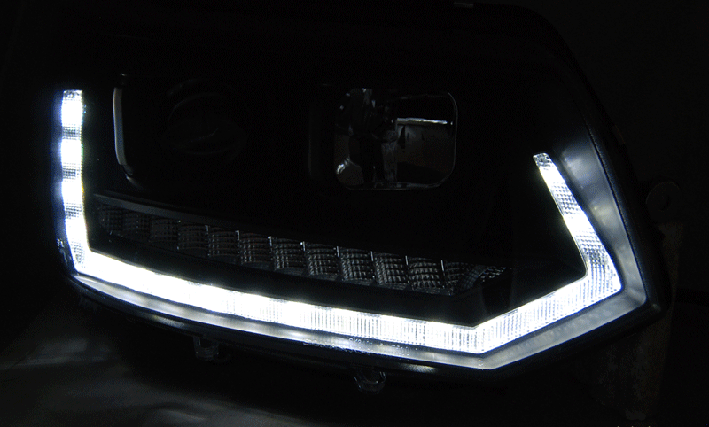 Dynamisch knipperlicht koplamp unit Chrome geschikt voor VW T5 - Afbeelding 5