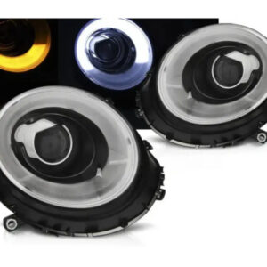 Mini 2006-2014 LED tube koplamp unit - Zwart