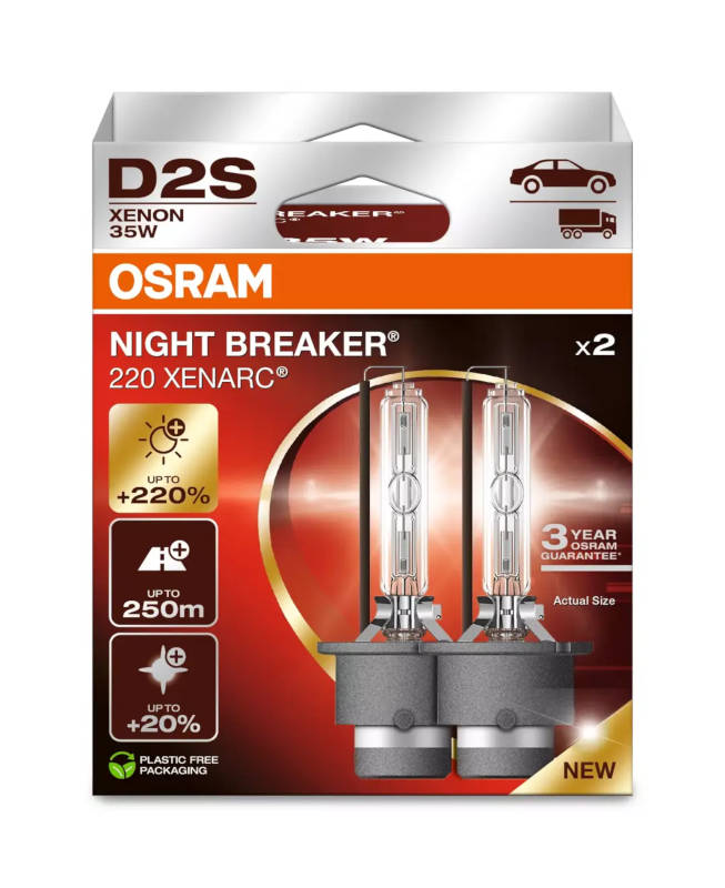 Osram Night Breaker 220 Xenarc D2S 66240XN2 set