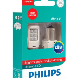 Philips Ultinon LED BA15s / P21W Red set 11498ULRX2
