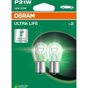 Osram Ultra Life BA15s / P21W 7506ULT set