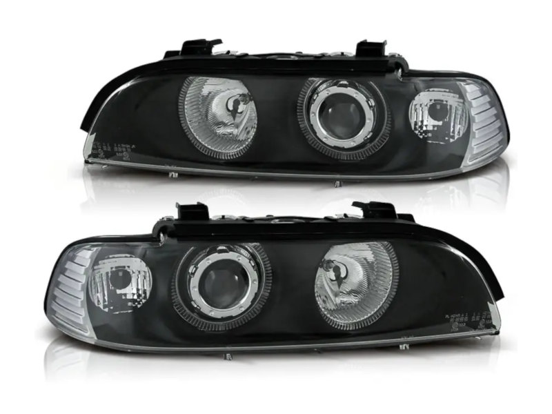 Angel Eyes koplampen Black geschikt voor BMW E39 - Afbeelding 2