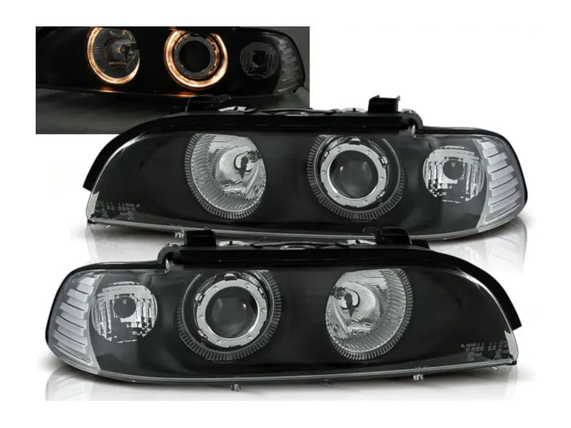 Angel Eyes koplampen Black geschikt voor BMW E39